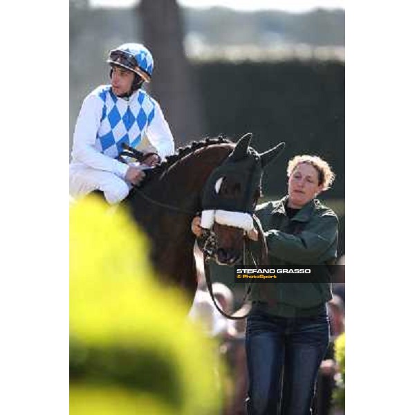 Nicola Pinna and Occhio della Mente Rome - Capannelle racecourse,7th april 2013 ph.Stefano Grasso