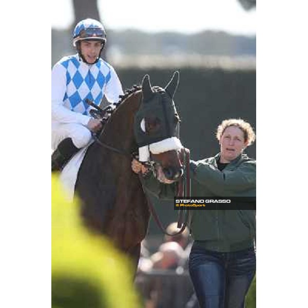 Nicola Pinna and Occhio della Mente Rome - Capannelle racecourse,7th april 2013 ph.Stefano Grasso
