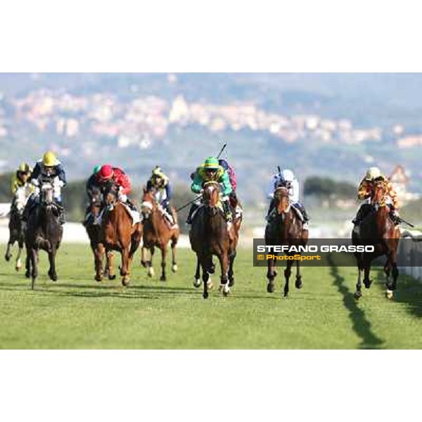 Bettolle,Michele Colombi up,wins the Premio Carlo Chiesa Roma,Capannelle racecourse,14th april 2013 ph.Stefano Grasso