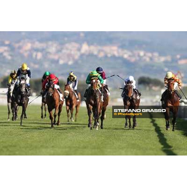 Bettolle,Michele Colombi up,wins the Premio Carlo Chiesa Roma,Capannelle racecourse,14th april 2013 ph.Stefano Grasso