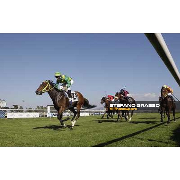 Bettolle,Michele Colombi up,wins the Premio Carlo Chiesa Roma,Capannelle racecourse,14th april 2013 ph.Stefano Grasso
