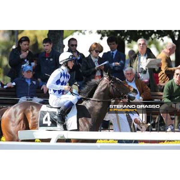 Andrea Mezzatesta and Siamo di Fano Rome - Capannelle racecourse,14th april 2013 ph.Stefano Grasso