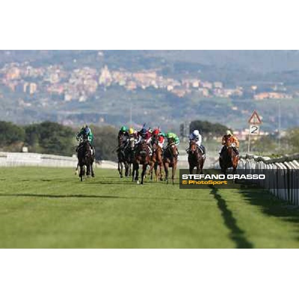 Michele Colombi on Bettolle wins the Premio Carlo Chiesa - Trofeo Jill Pratt Rome - Capannelle racecourse,14th april 2013 ph.Stefano Grasso