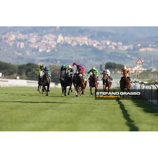 Michele Colombi on Bettolle wins the Premio Carlo Chiesa - Trofeo Jill Pratt Rome - Capannelle racecourse,14th april 2013 ph.Stefano Grasso