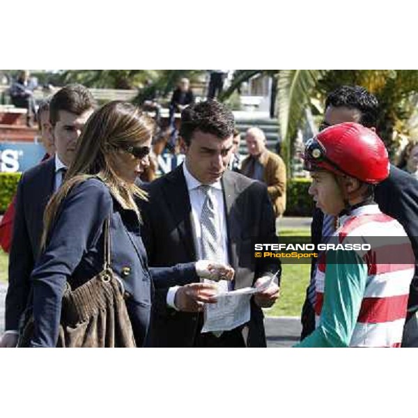 Endo and Stefano Botti with Cristiana Brivio and Michael Barzalona Rome - Capannelle racecourse,14th april 2013 ph.Stefano Grasso