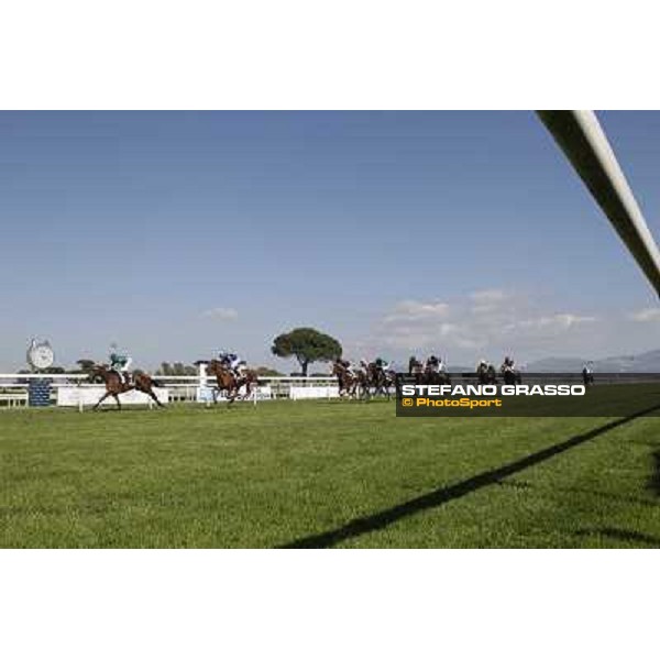 Dario Vargiu on Green Nashwan wins the Premio Godetia Rome - Capannelle racecourse,14th april 2013 ph.Stefano Grasso