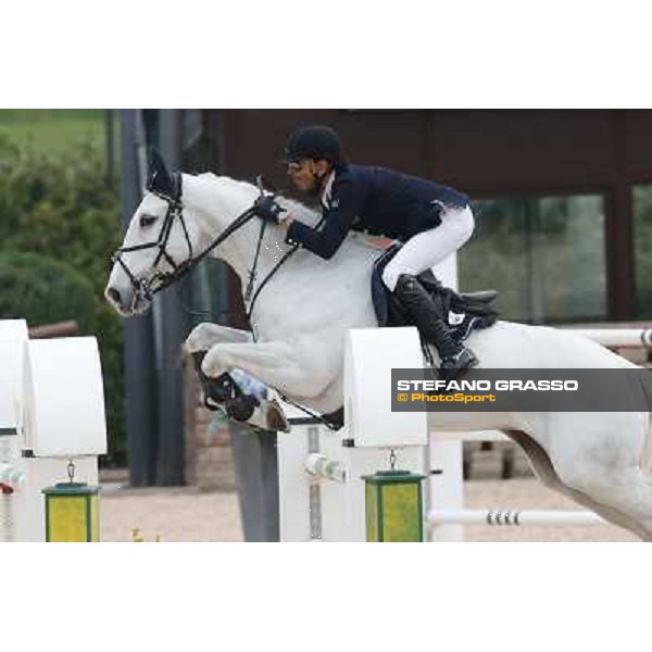 Natale Chiaudani and American Blue Van Eeklelchem The Italian Senior Showjumping Championship 2013 San Giovanni in Marignano(RN),26th april 2013 ph.Stefano Grasso