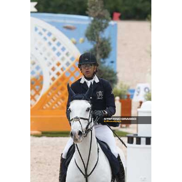 Natale Chiaudani and American Blue Van Eeklelchem The Italian Senior Showjumping Championship 2013 San Giovanni in Marignano(RN),26th april 2013 ph.Stefano Grasso