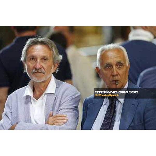 dott.Giuseppe Ballandi, major of Montercatini (left) and dott.Benedetti Montecatini,31st august 2013 ph.Stefano Grasso