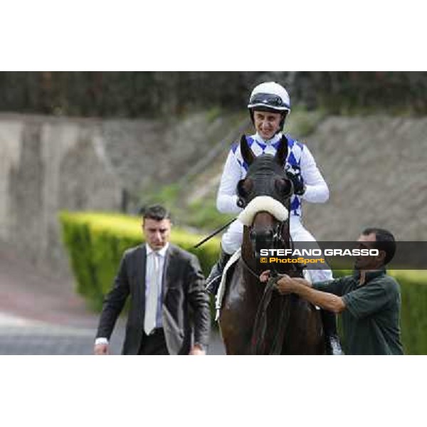 Carlo Fiocchi and Principe Adepto Rome,Capannelle racecourse,8th sept.2013 ph.Stefano Grasso