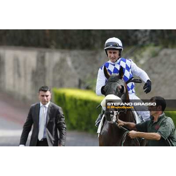 Carlo Fiocchi and Principe Adepto Rome,Capannelle racecourse,8th sept.2013 ph.Stefano Grasso