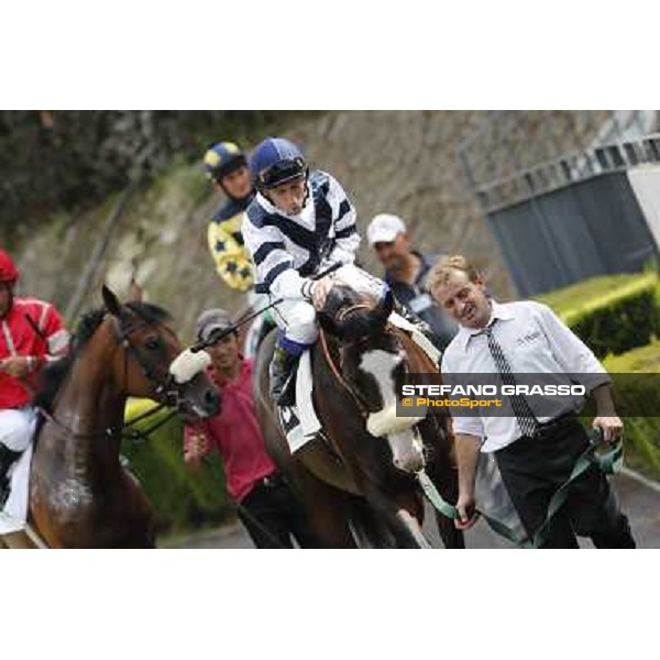 Mario Esposito on Vedelago 2nd in the Premio Festuca Rome,Capannelle racecourse,8th sept.2013 ph.Stefano Grasso