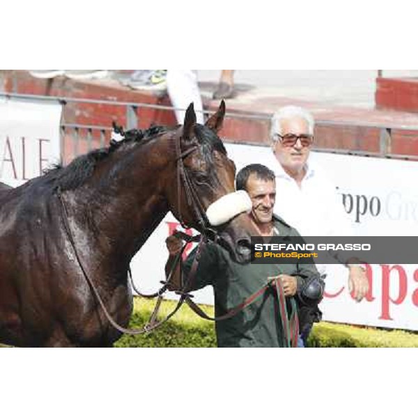 Carlo Fiocchi and Principe Adepto win the Premio Festuca Rome,Capannelle racecourse,8th sept.2013 ph.Stefano Grasso