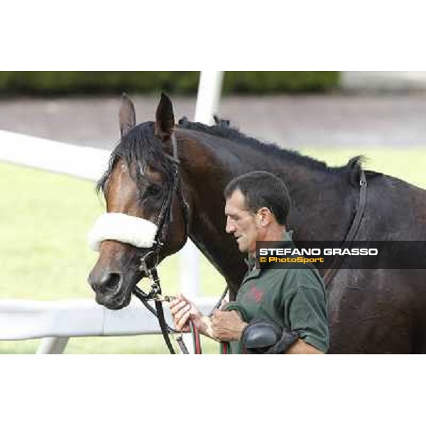 Carlo Fiocchi and Principe Adepto win the Premio Festuca Rome,Capannelle racecourse,8th sept.2013 ph.Stefano Grasso
