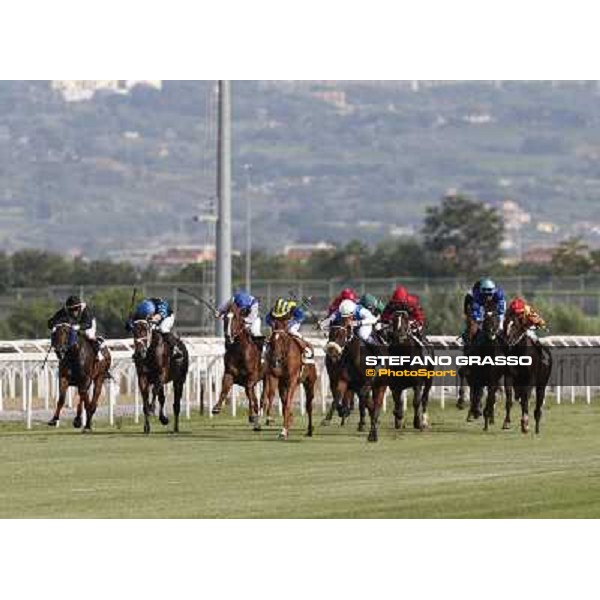 Maurizio Pasquale and Valvibrata win the Premio Handicap d\'Autunno Rome,Capannelle racecourse,8th sept.2013 ph.Stefano Grasso