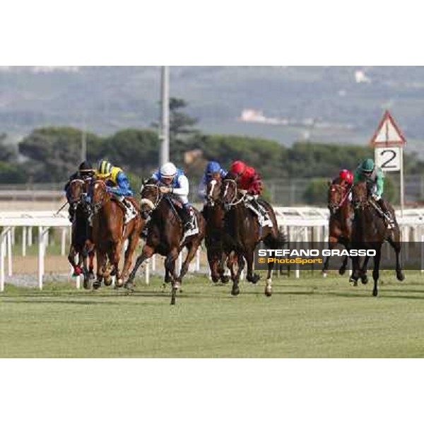 Maurizio Pasquale and Valvibrata win the Premio Handicap d\'Autunno Rome,Capannelle racecourse,8th sept.2013 ph.Stefano Grasso