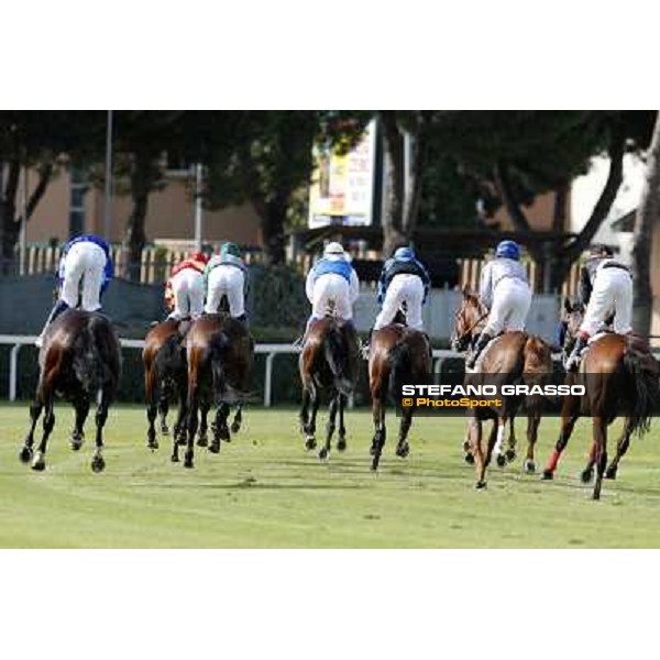 Maurizio Pasquale and Valvibrata win the Premio Handicap d\'Autunno Rome,Capannelle racecourse,8th sept.2013 ph.Stefano Grasso