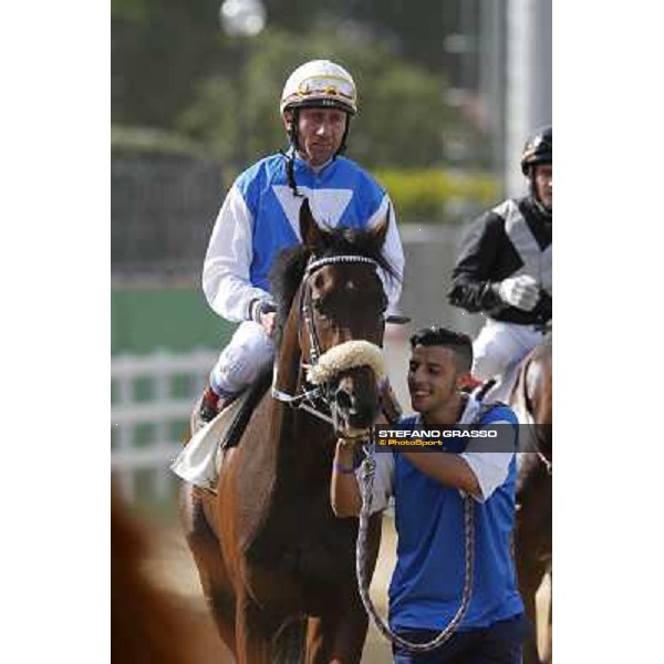 Maurizio Pasquale and Valvibrata win the Premio Handicap d\'Autunno Rome,Capannelle racecourse,8th sept.2013 ph.Stefano Grasso