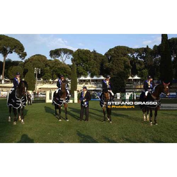 The English team winner of Coppa delle Nazioni 2005 Rome, P.zza di Siena 27th may 2005 ph. Stefano Grasso