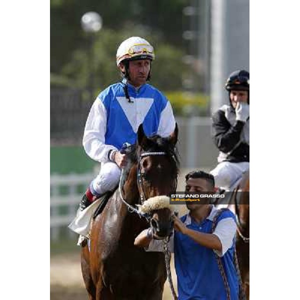 Maurizio Pasquale and Valvibrata win the Premio Handicap d\'Autunno Rome,Capannelle racecourse,8th sept.2013 ph.Stefano Grasso