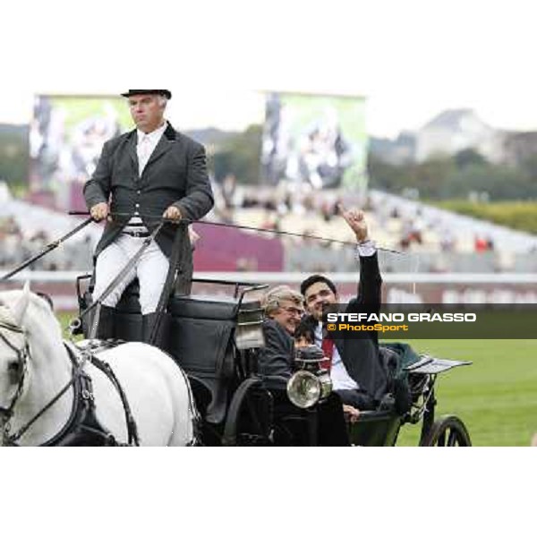 Thierry Jarnet and Treve win the Qatar Prix de l\'Arc de Triomphe Paris,Longchamp racecourse,6th oct,2013 ph.Stefano Grasso