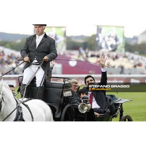 Thierry Jarnet and Treve win the Qatar Prix de l\'Arc de Triomphe Paris,Longchamp racecourse,6th oct,2013 ph.Stefano Grasso