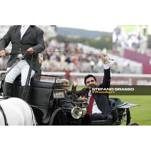 Thierry Jarnet and Treve win the Qatar Prix de l\'Arc de Triomphe Paris,Longchamp racecourse,6th oct,2013 ph.Stefano Grasso