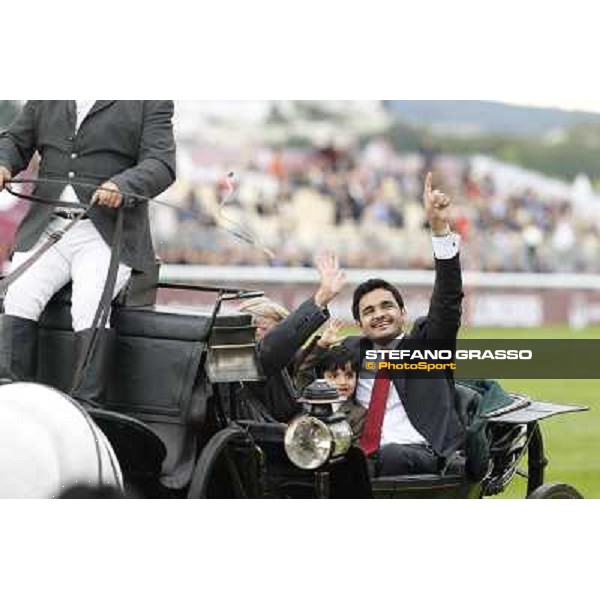 Thierry Jarnet and Treve win the Qatar Prix de l\'Arc de Triomphe Paris,Longchamp racecourse,6th oct,2013 ph.Stefano Grasso