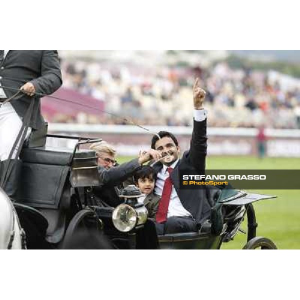 Thierry Jarnet and Treve win the Qatar Prix de l\'Arc de Triomphe Paris,Longchamp racecourse,6th oct,2013 ph.Stefano Grasso