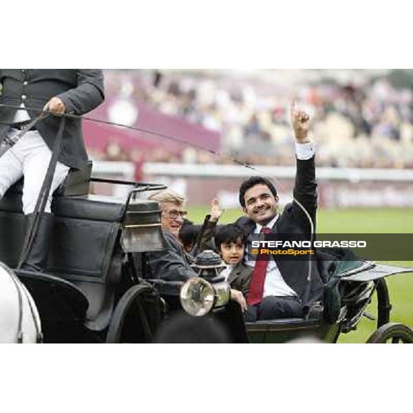 Thierry Jarnet and Treve win the Qatar Prix de l\'Arc de Triomphe Paris,Longchamp racecourse,6th oct,2013 ph.Stefano Grasso