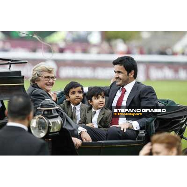 Thierry Jarnet and Treve win the Qatar Prix de l\'Arc de Triomphe Paris,Longchamp racecourse,6th oct,2013 ph.Stefano Grasso