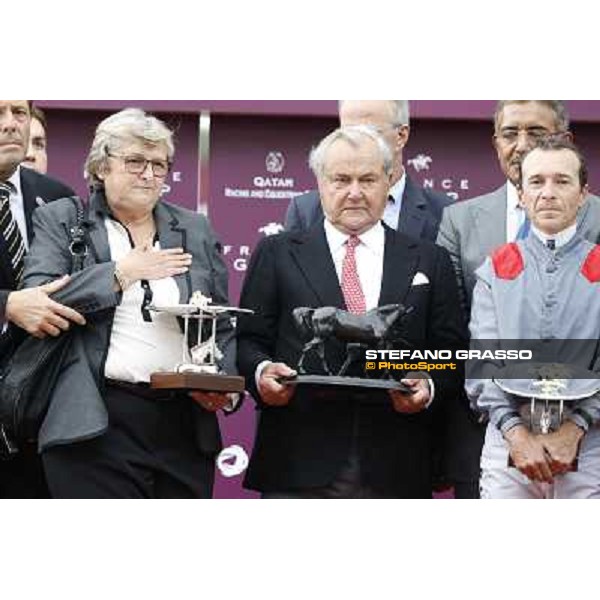 Thierry Jarnet and Treve win the Qatar Prix de l\'Arc de Triomphe Paris,Longchamp racecourse,6th oct,2013 ph.Stefano Grasso
