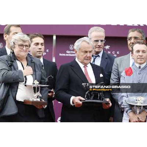 Thierry Jarnet and Treve win the Qatar Prix de l\'Arc de Triomphe Paris,Longchamp racecourse,6th oct,2013 ph.Stefano Grasso