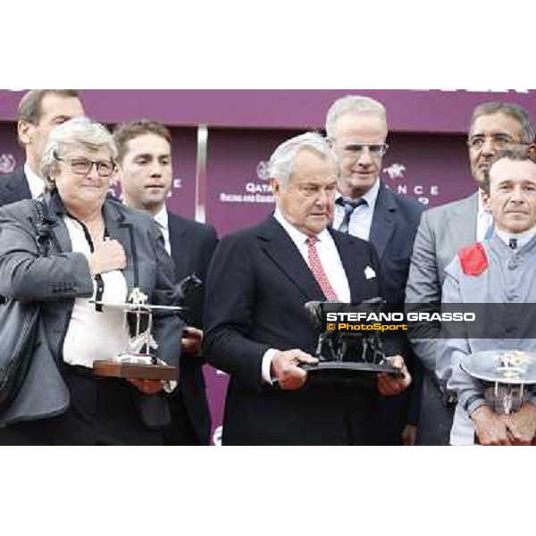 Thierry Jarnet and Treve win the Qatar Prix de l\'Arc de Triomphe Paris,Longchamp racecourse,6th oct,2013 ph.Stefano Grasso