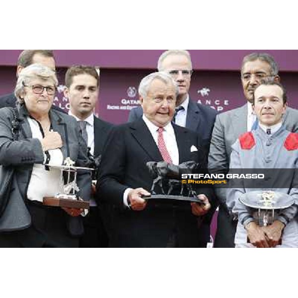 Thierry Jarnet and Treve win the Qatar Prix de l\'Arc de Triomphe Paris,Longchamp racecourse,6th oct,2013 ph.Stefano Grasso