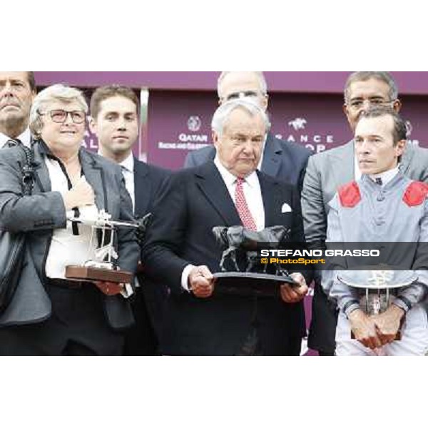 Thierry Jarnet and Treve win the Qatar Prix de l\'Arc de Triomphe Paris,Longchamp racecourse,6th oct,2013 ph.Stefano Grasso