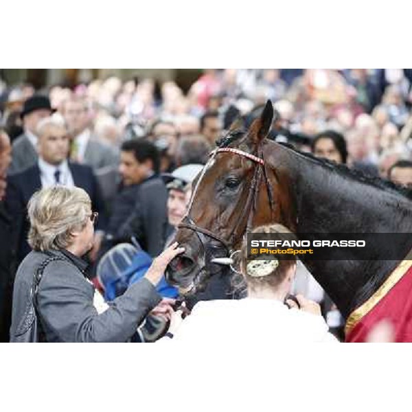 Thierry Jarnet and Treve win the Qatar Prix de l\'Arc de Triomphe Paris,Longchamp racecourse,6th oct,2013 ph.Stefano Grasso