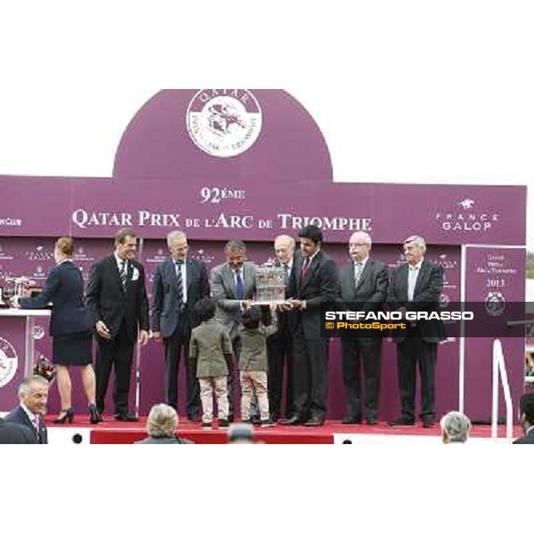 Thierry Jarnet and Treve win the Qatar Prix de l\'Arc de Triomphe Paris,Longchamp racecourse,6th oct,2013 ph.Stefano Grasso
