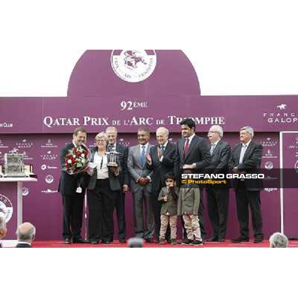 Thierry Jarnet and Treve win the Qatar Prix de l\'Arc de Triomphe Paris,Longchamp racecourse,6th oct,2013 ph.Stefano Grasso
