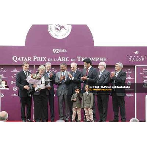 Thierry Jarnet and Treve win the Qatar Prix de l\'Arc de Triomphe Paris,Longchamp racecourse,6th oct,2013 ph.Stefano Grasso