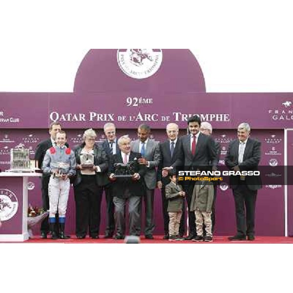 Thierry Jarnet and Treve win the Qatar Prix de l\'Arc de Triomphe Paris,Longchamp racecourse,6th oct,2013 ph.Stefano Grasso