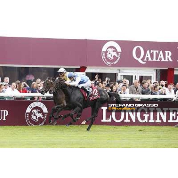 F.Prat with Indonesienne wins the Total Prix Marcel Boussac Paris,Longchamp racecourse,6th oct.2013 ph.Stefano Grasso