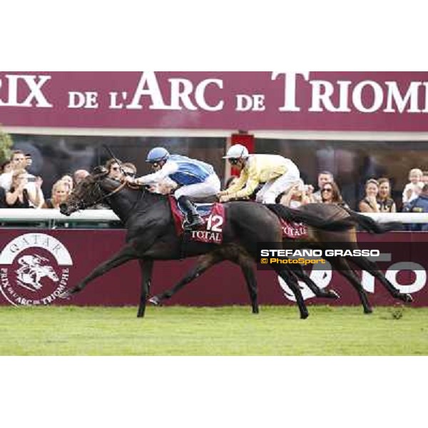 F.Prat with Indonesienne wins the Total Prix Marcel Boussac Paris,Longchamp racecourse,6th oct.2013 ph.Stefano Grasso