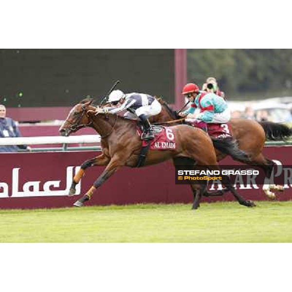 Stephane Pasquier with Karakontie wins the Qatar Prix Jean-Luc Lagardere Paris,Longchamp racecourse,6th oct.2013 ph.Stefano Grasso