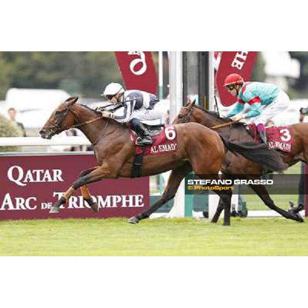 Stephane Pasquier with Karakontie wins the Qatar Prix Jean-Luc Lagardere Paris,Longchamp racecourse,6th oct.2013 ph.Stefano Grasso
