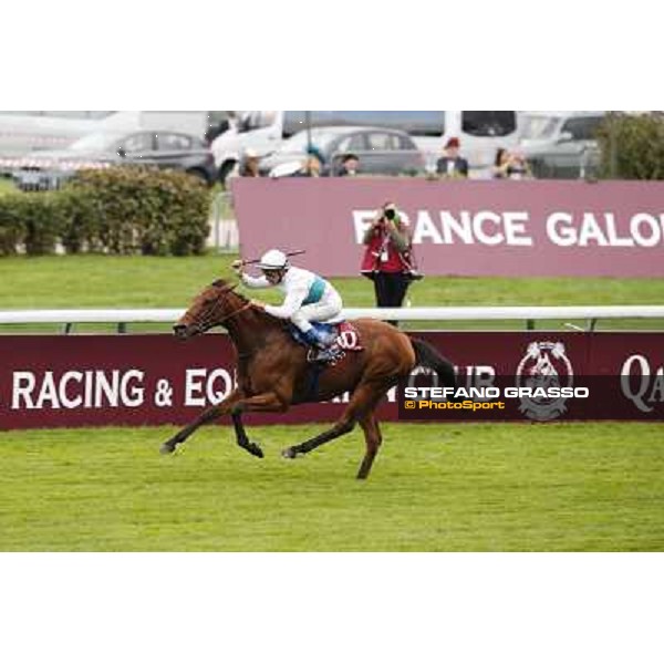 Thierry Jarnet with Moonlight Cloud wins the Qatar Prix de la Foret Paris,Longchamp racecourse,6th oct.2013 ph.Stefano Grasso