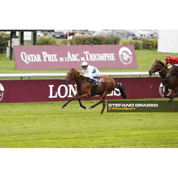 Thierry Jarnet and Moonlight Cloud Paris,Longchamp racecourse,6th oct,2013 ph.Stefano Grasso