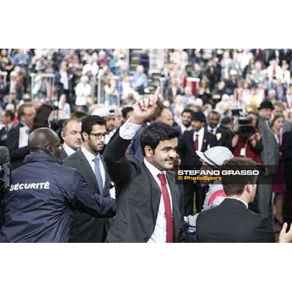 Thierry Jarnet and Treve win the Qatar Prix de l\'Arc de Triomphe Paris,Longchamp racecourse,6th oct,2013 ph.Stefano Grasso