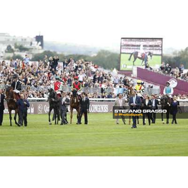 The Parade of the Qatar Prix de l\'Arc de Triomphe Paris,Longchamp racecourse,6th oct,2013 ph.Stefano Grasso