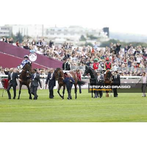 The Parade of the Qatar Prix de l\'Arc de Triomphe - Orfevre Paris,Longchamp racecourse,6th oct,2013 ph.Stefano Grasso